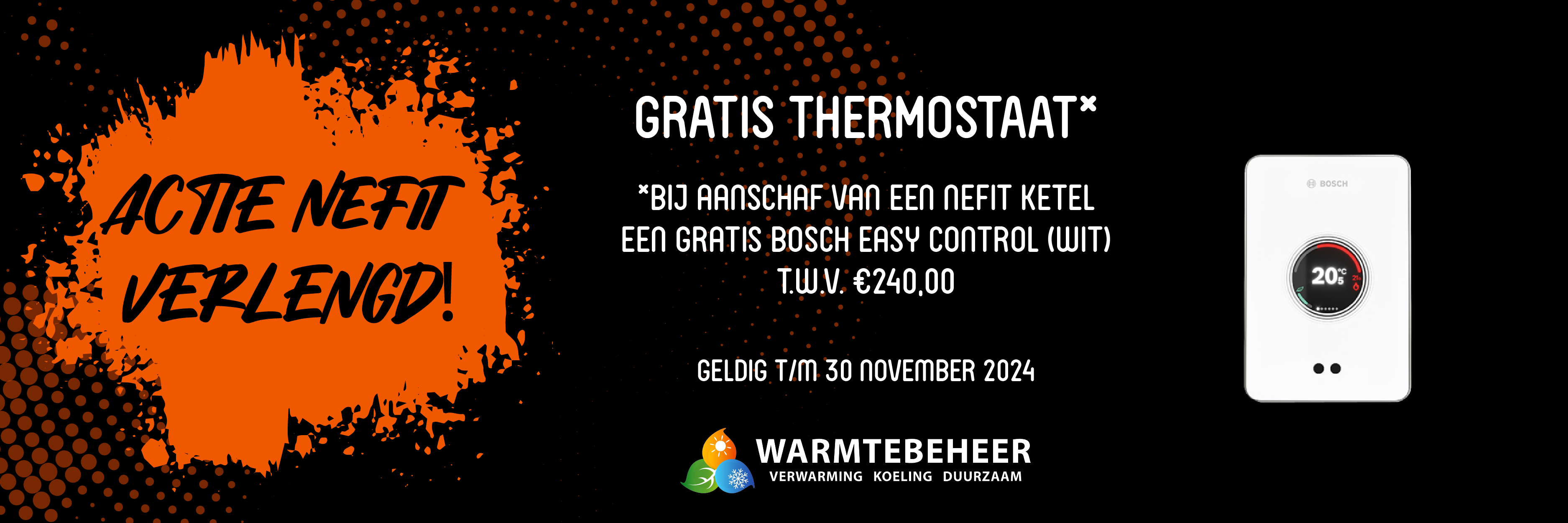 Actie Nefit gratis thermostaat bij aanschaf Nefit cv-ketels