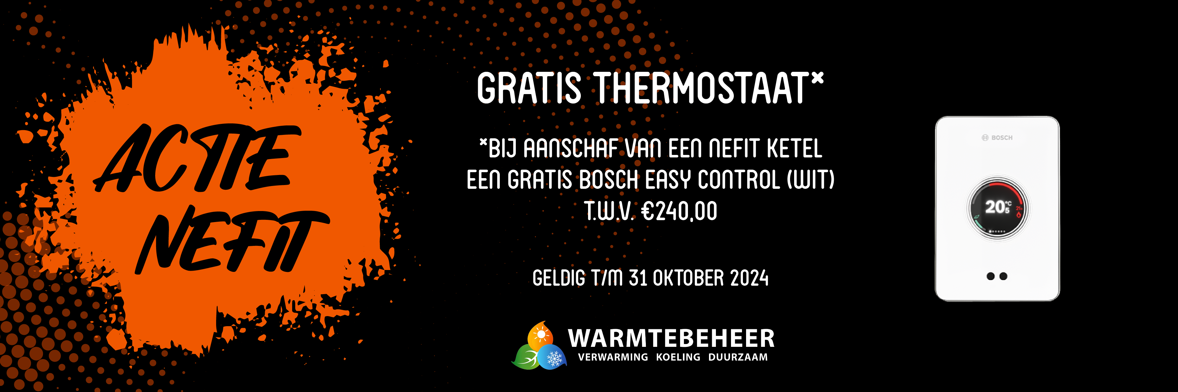 Actie Nefit gratis thermostaat bij aanschaf Nefit cv-ketels